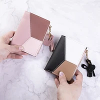 fashion zipper wallets long short coin purses handbags women clutch cards holder pu leather wallet