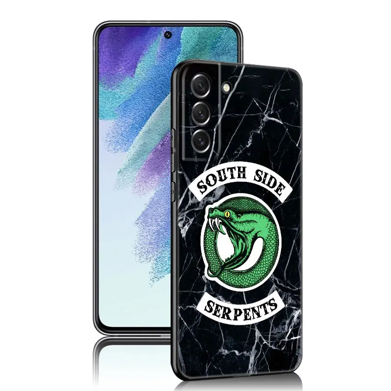Черный силиконовый чехол Riverdale South Side Serpents для Samsung Galaxy S20 S23 FE S21 S22 S24 Plus Ultra