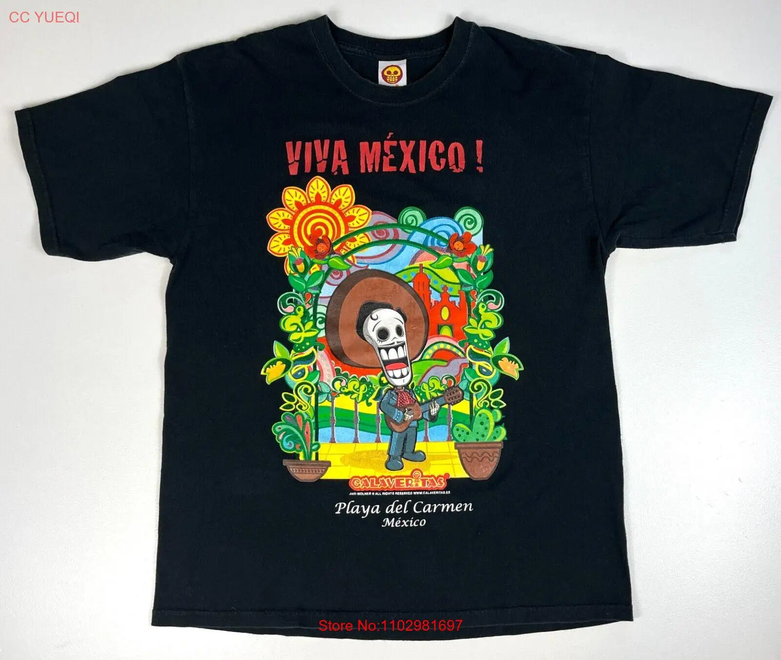 Вива Мексика! Футболка Playa del Carmen Calaveritas Javi Molner Sz M