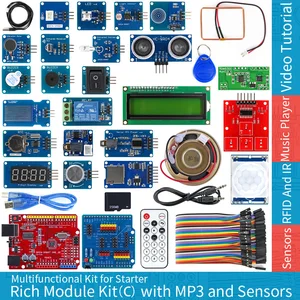 Комплект модуля датчика OPEN-SMART Rich с платой Atmega328P MP3 RTC NTC LCD, ИК, температурный сенсорный модуль, совместимый с Arduino