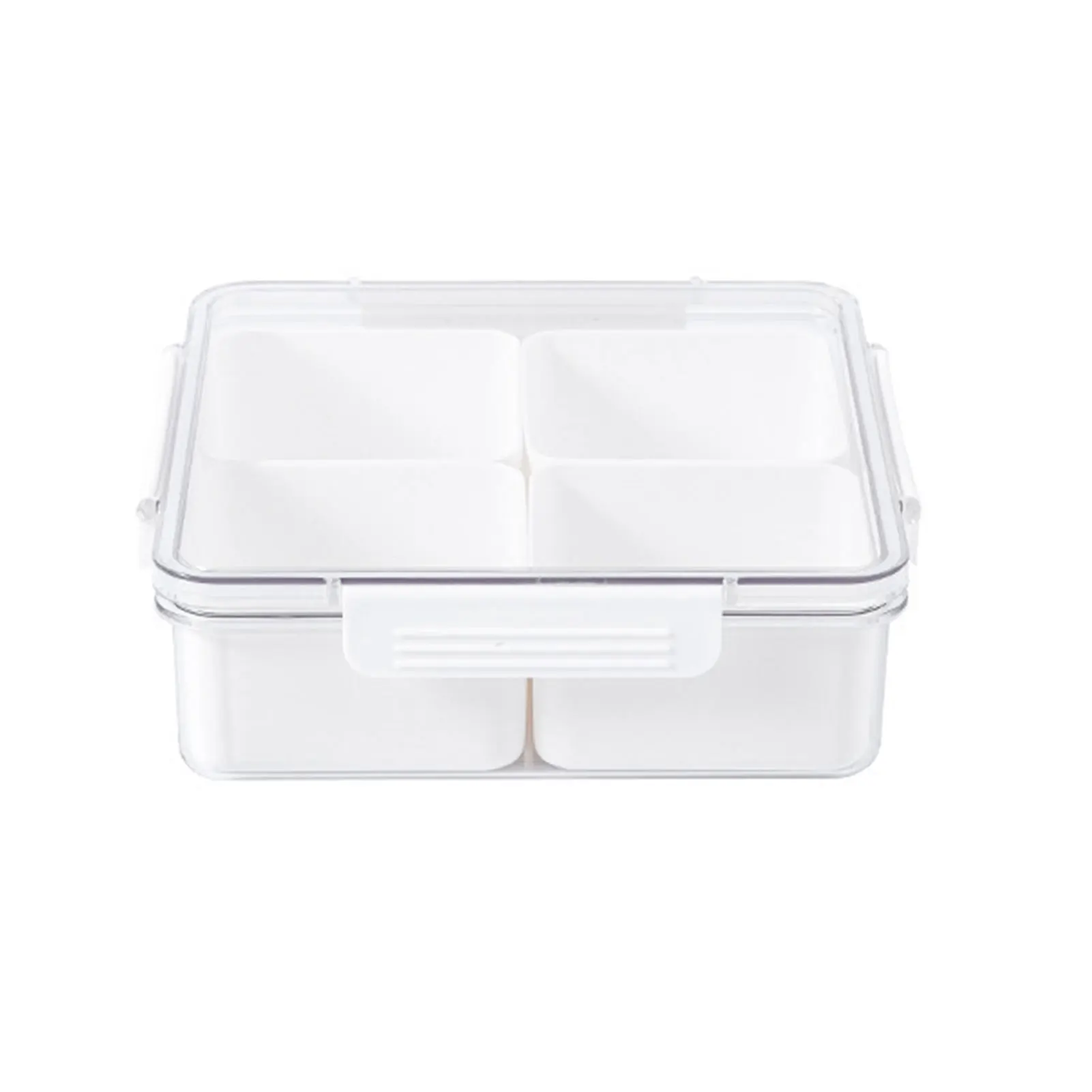 

Snacks Veggie Tray With Lid Nuts Divided Serving Dish Food Chips Multi Compartment Fruit Candies Storage Cookies Container