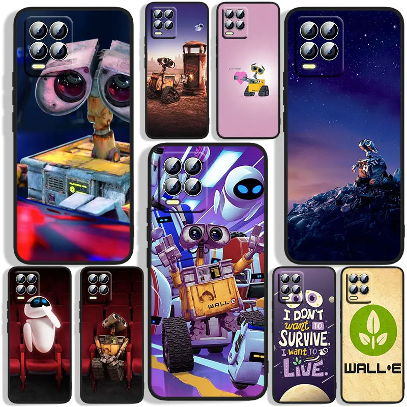 

Disney Animation WALL·E Phone Case For OPPO Realme C2 C3 C11 C20 C21 C21Y Q3S Q5i X2 X3 Neo2 GT2 GT Neo3 Black Funda Cover Soft