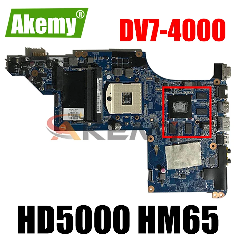

Материнская плата Akemy для ноутбука HP Pavilion DV7-4000 17 дюймов DA0LX3MB8F0 HD5000 HM65 DDR3, полностью протестированная материнская плата
