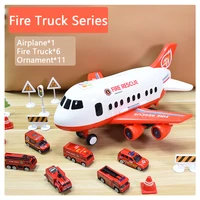 2022 deformation music simulation track inertia childrens toy aircraft large size passenger plane kids airliner toy car for kid