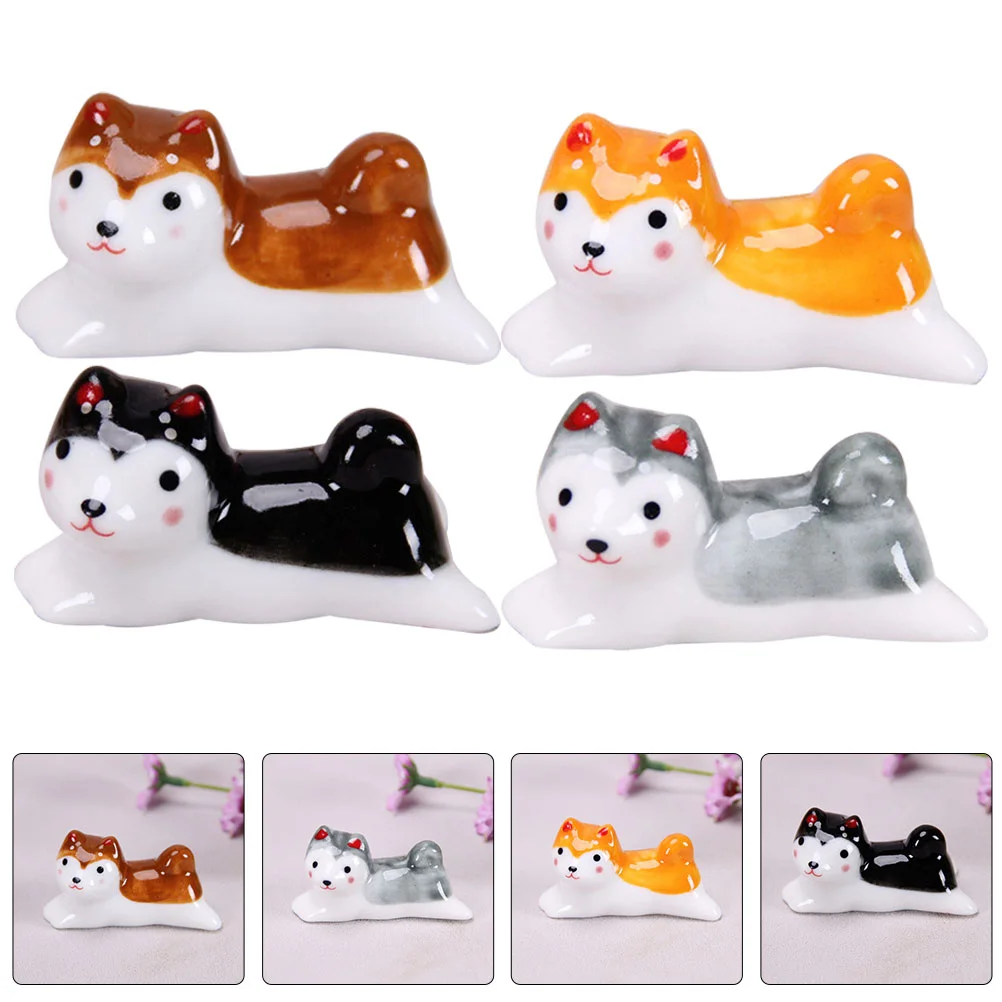 

4Pcs Lovely Adorable Small Chopstick Holder Chopstick Rests Tabletop Fork Rest Spoon Rest for Kitchen Spoon Daily