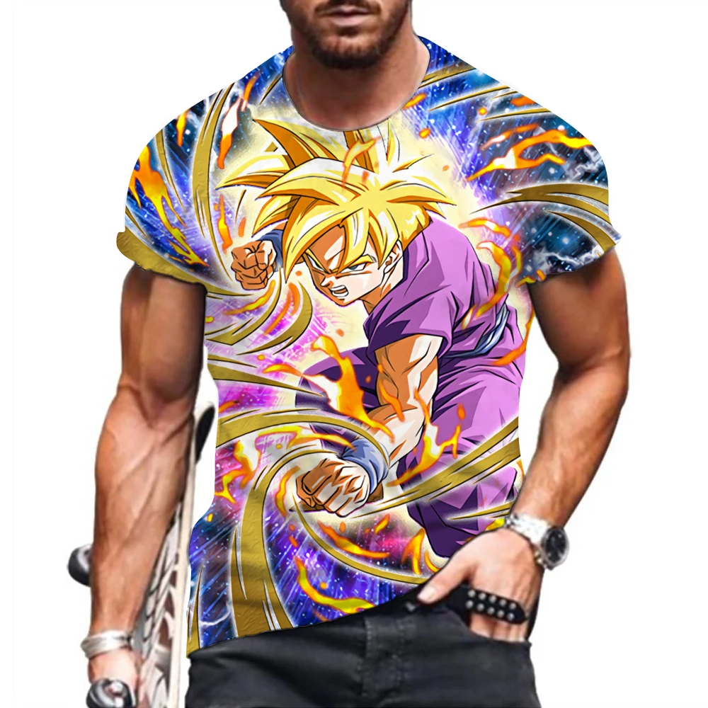 

Dragon Ball Z Goku Men's T-Shirt Vegeta Tops Cool Summer 110-6XL Aesthetic Clothing Majin Buu Y2K Short Sleeved Oversized Trend
