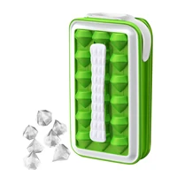 diamond ice ball maker ice cube tray with lid for cocktails chilled drinks whiskey portable easy release ice ball water bottle 2