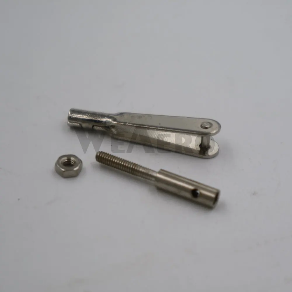 

10pcs* Metal Clevis with Hollow shaft D2+M2xL20mm
