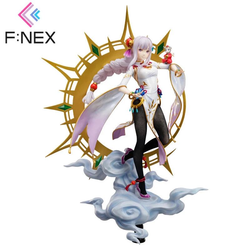 

F:NEX Re:life In A Different World From Zero Emilia Cheongsam Kawaii Anime Figure Cartoon PVC Model Action Figure Kids Toys Gift
