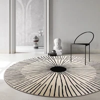 round carpet quiet living room nordic abstract lines bedroom bedside carpet round art tea table mat home decor for living room