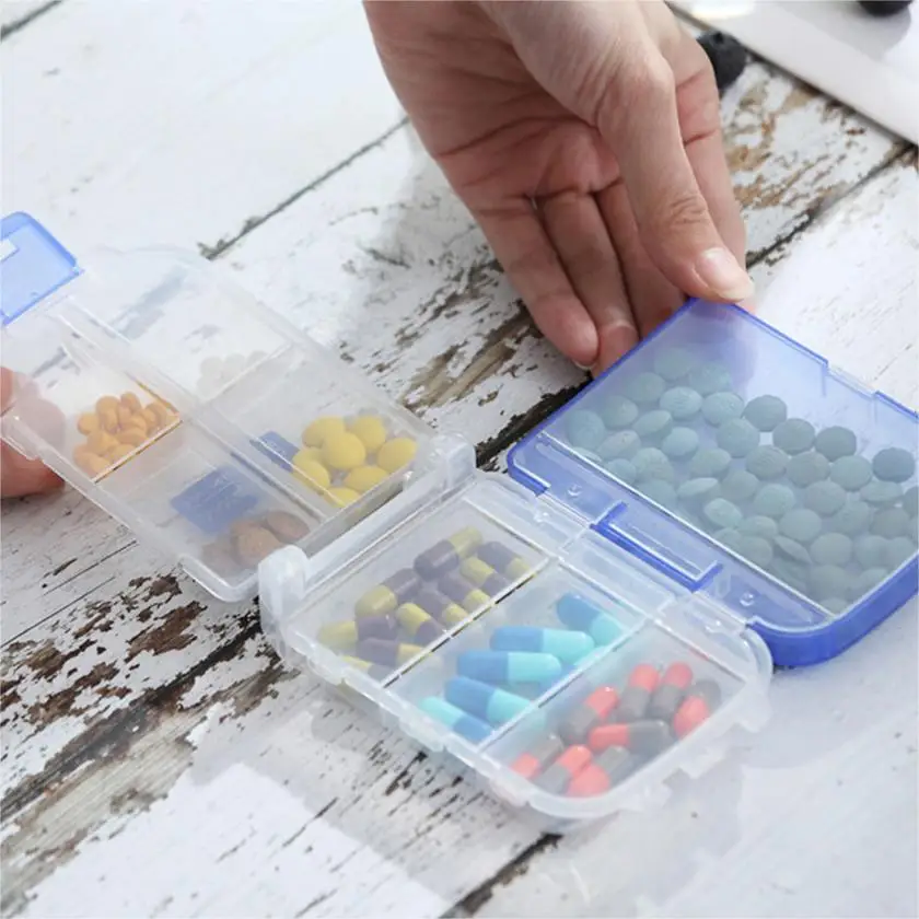 

1pc Mini Vitamin Holder Portable Weekly Pill Cases Medicine Tablet Storage Container Case Medicine Drug Box Pills Organizer