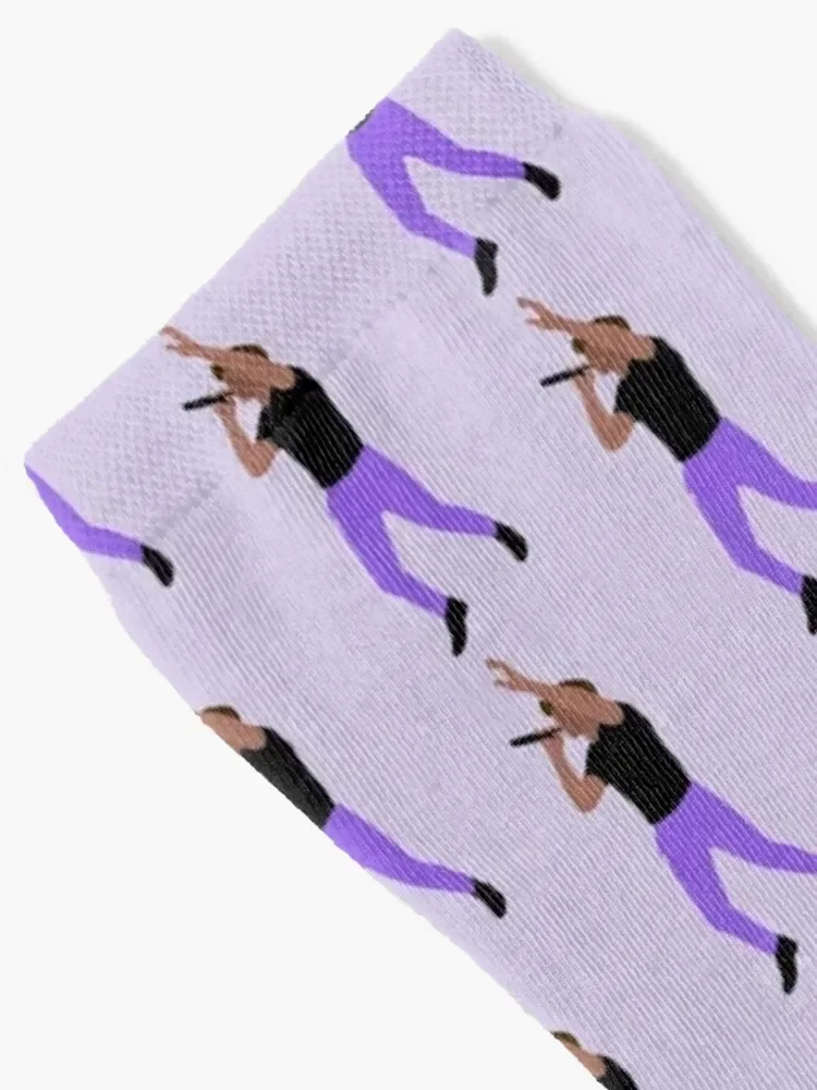 Niall Horan фиолетовые брюки Носки для бега в стиле хип-хоп Чулки мужские женские