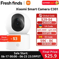 Смарт-камера Xiaomi Smart Camera C301 с полным спектром и полным панорамным инфракрасным ночным видением