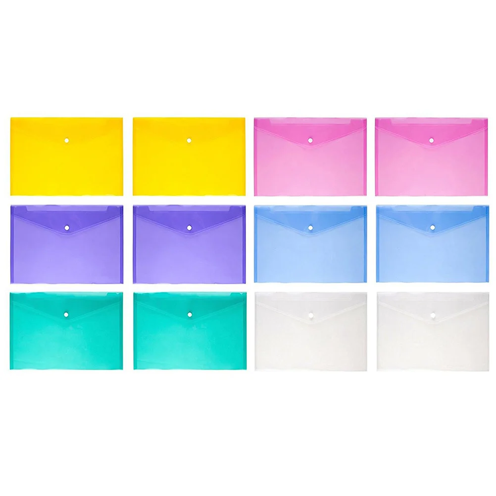 

24 A4 Envelope with Snap Button Clear Document Folder for Home Office