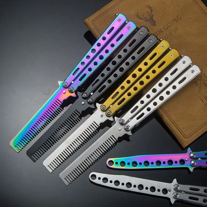 

Unopened Beginner Professional Practice Butterfly Knife Folding Knife Training Knife All-steel Throwing Hand To Play Knife