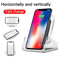10w wireless charger stand for iphone pro max samsung s21 s20 s10 fast charging base phone stand