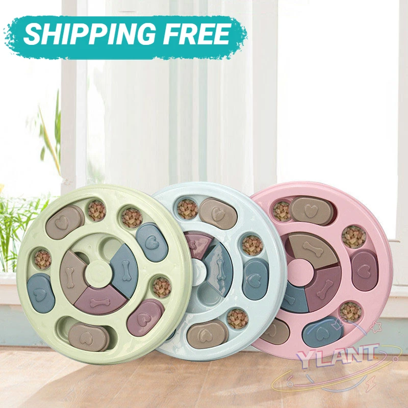 

Dog Puzzle Toys Slow Feeder Interactive Increase Puppy IQ Food Dispenser Slowly Eating NonSlip Bowl Pet Cat Dogs Training Game