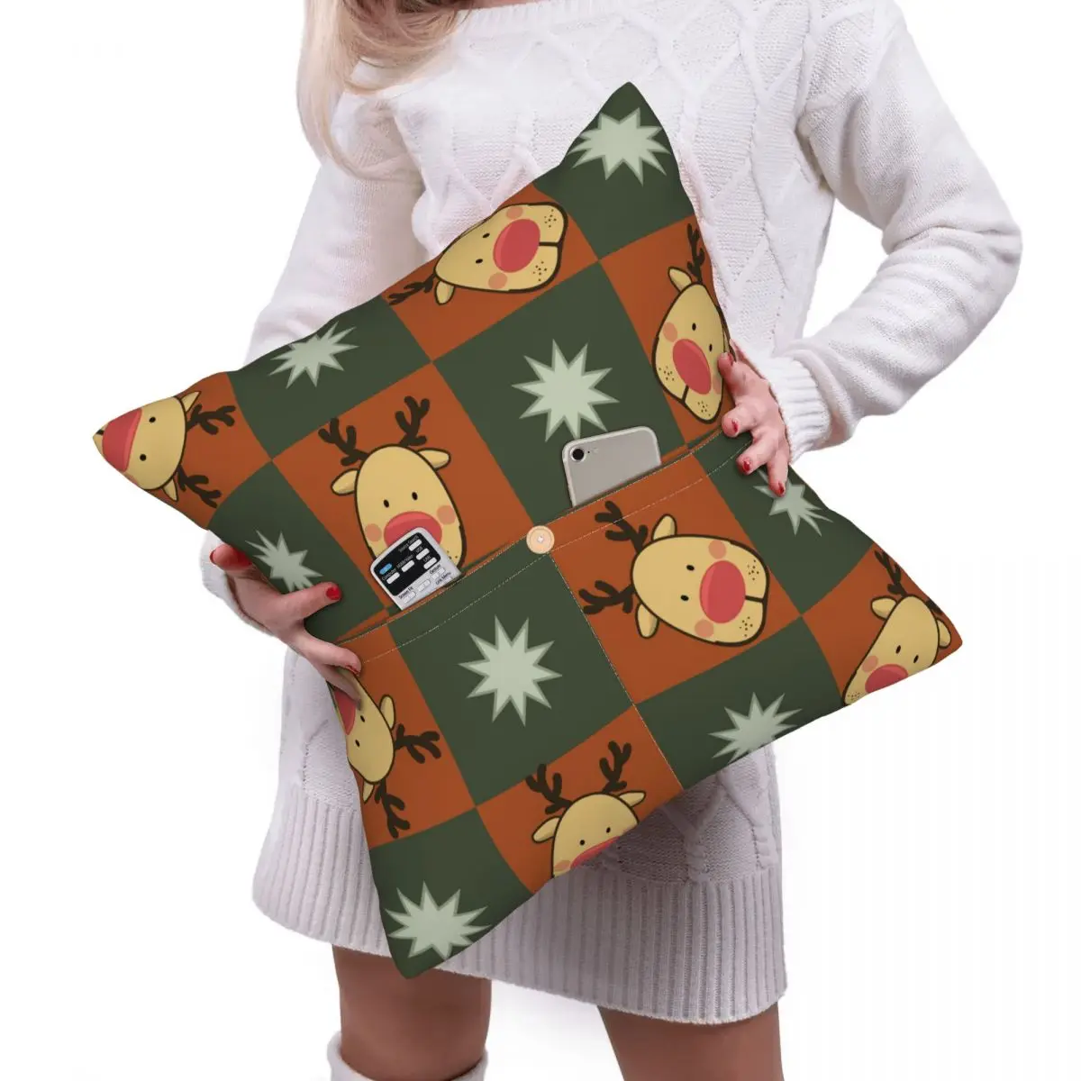 

45x45cm Christmas Chessboard 100% Polyester Decor Pillow Case Linen Burlap HOME PILLOW COVER pillow case cushion cover pillows