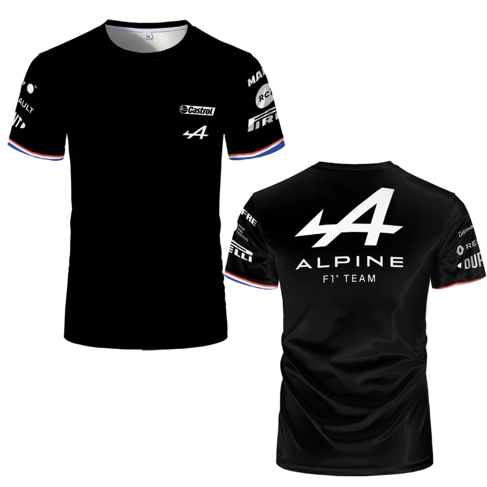 

F1 Alpine T-Shirts Formula One Alonso Team Racing Car 3D Print Streetwear Men Women Fashion O-Neck T Shirt Kids Tees Tops Jersey