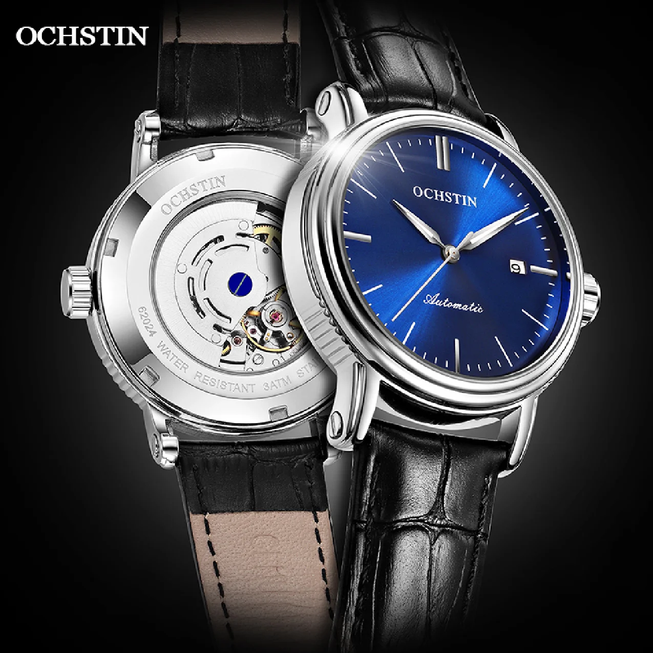 

Mens Luxury Wrist Watch Business Mechanical Automatic Watches Leather Nylon Strap OCHSTIN Brand Male Waterproof Fashion Clock