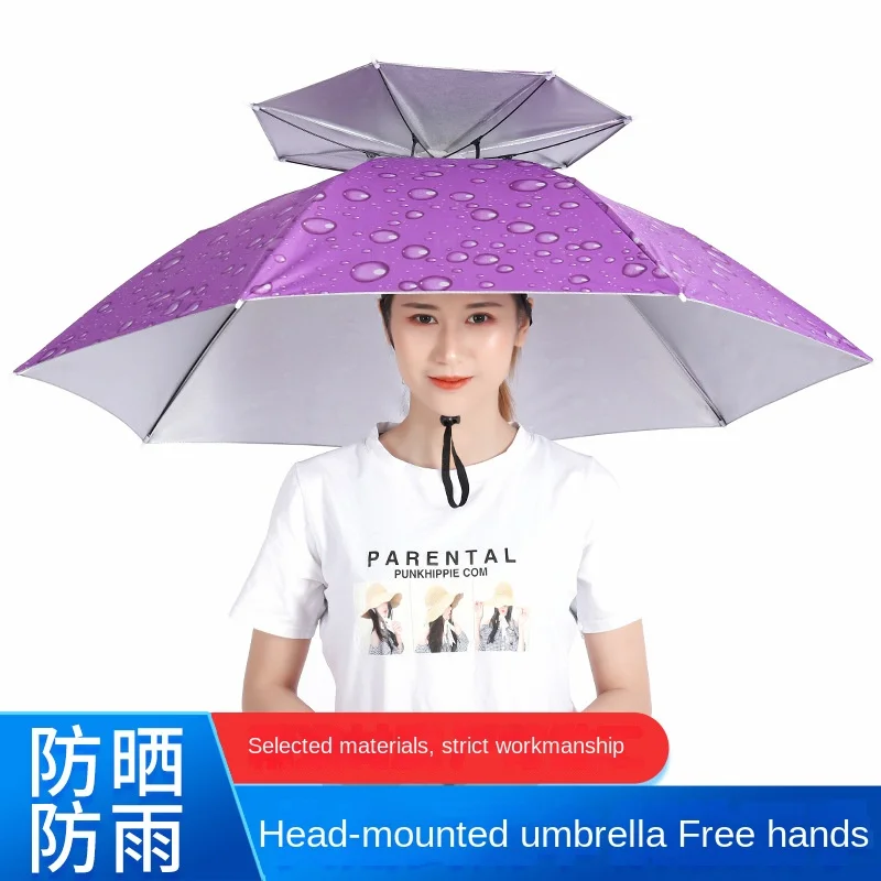 

Зонтик двухслойный ветрозащитный с зонтиком от солнца Большая складная бамбуковая шапка зонтик прочный зонтик от солнца