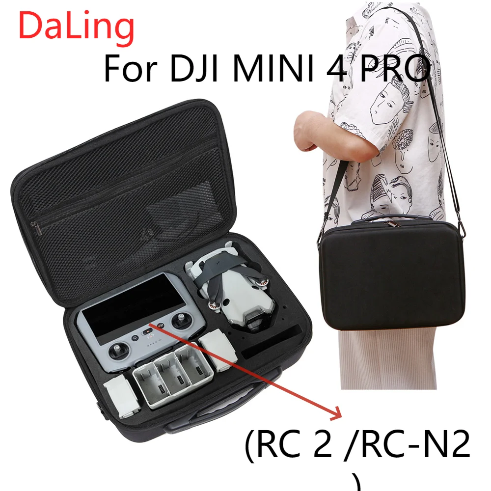 

For DJI MINI 4 PRO Bag Storage Bag Accessories Box Suitcase Can Store a Variety of Accessories Canvas and PU shell are available
