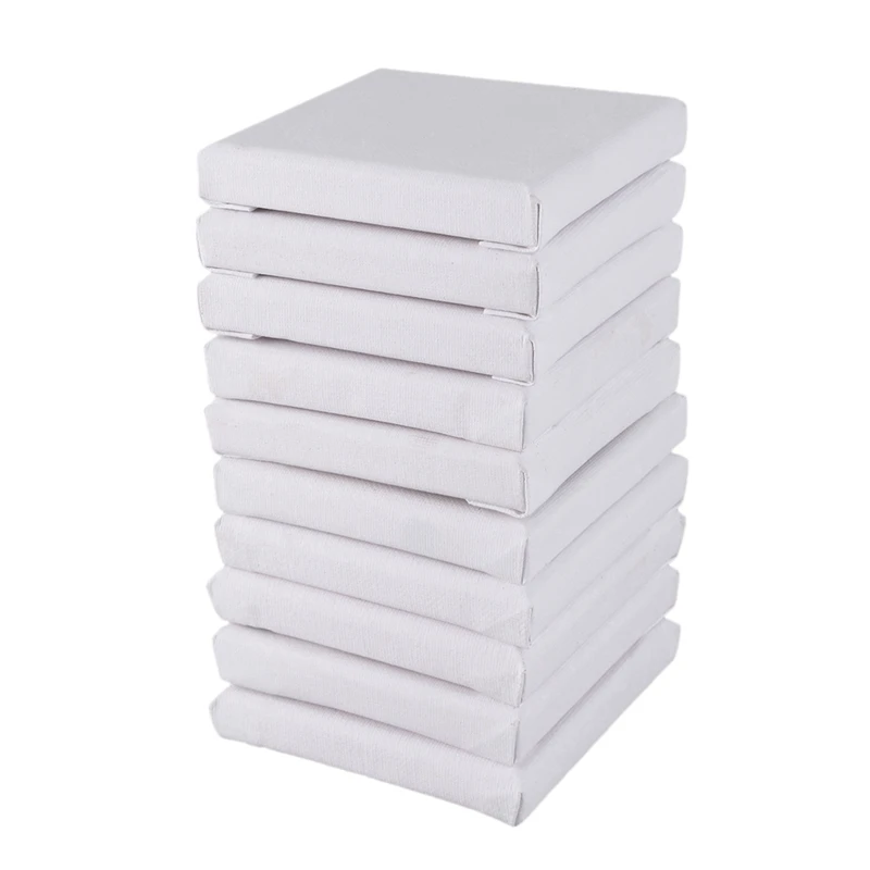 

40Pcs White Blank Art Boards Mini Stretched Artist Canvas Art Board Acrylic Oil Paint Wood+Cotton For Artwork Painting