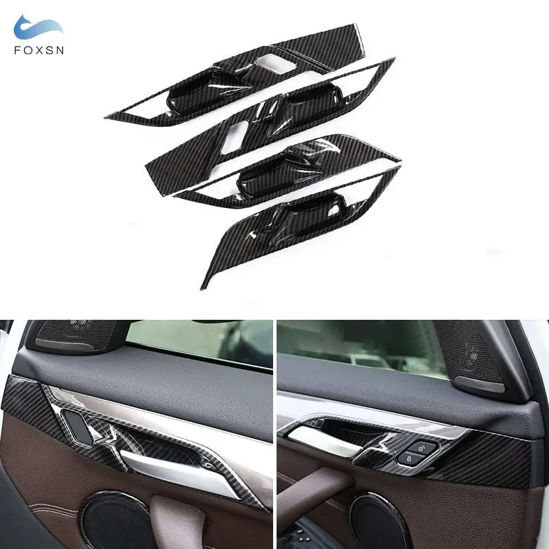 

For BMW X1 F48 X2 F47 2016 2017 2018 2019 2020 2021 Interior Door Panel Door Bowl Cover Carbon Texture Trim Inner Sticker Decal
