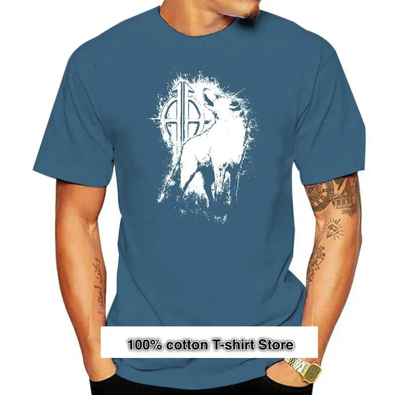 

-Camiseta Sonata Arctica para hombre, blanca, Lobo, fecha, color negro (1)