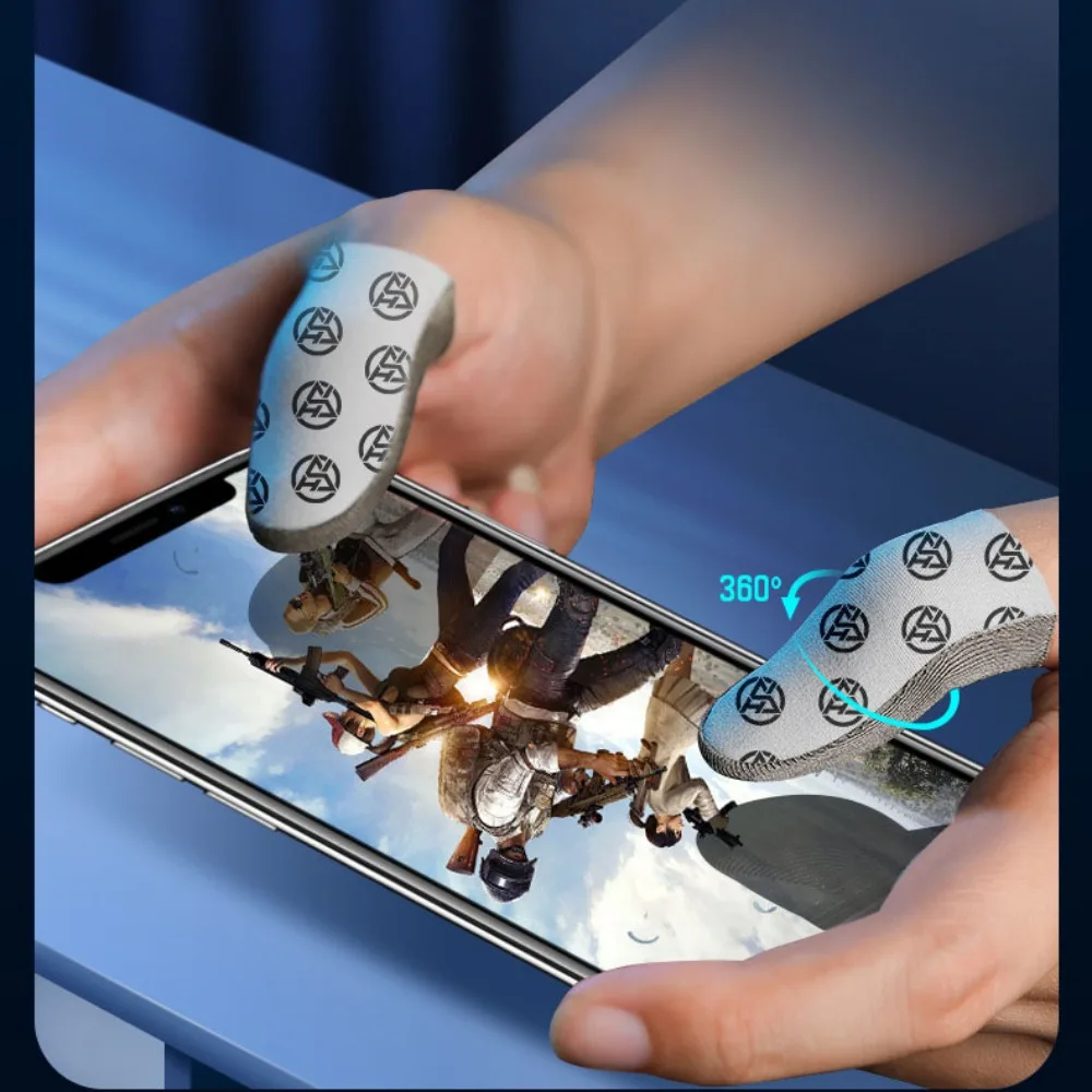 

Non-Slip Sweatproof Competitive Games Silver Fiber Touch Screen Gloves Finger Cuff Gaming Finger Gloves Thumb Gloves