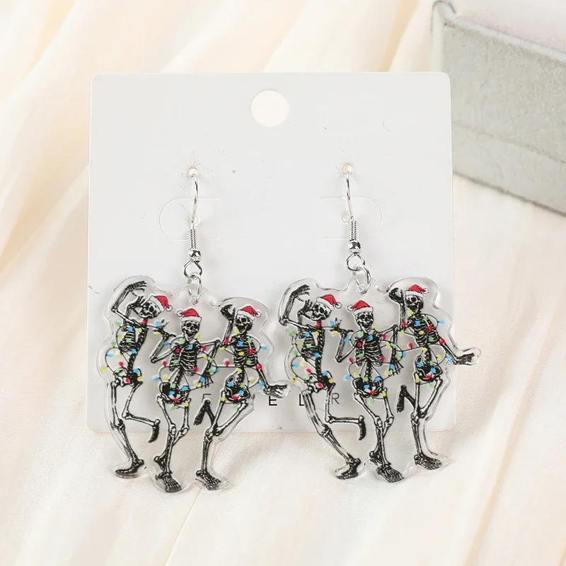 1 пара рождественские серьги-подвески