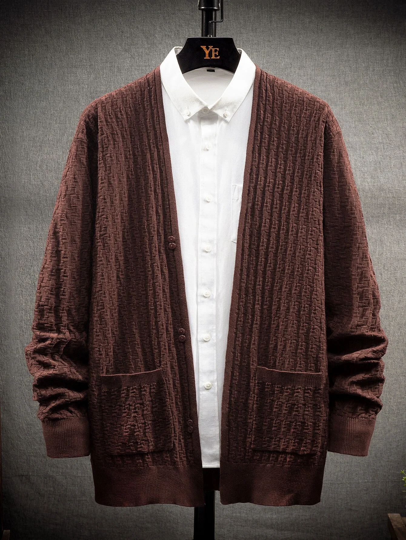 

New in 1pc Textured Solid Cardigan trapstar y2k hoodies jacket sweater jeans cheap items with free shipping