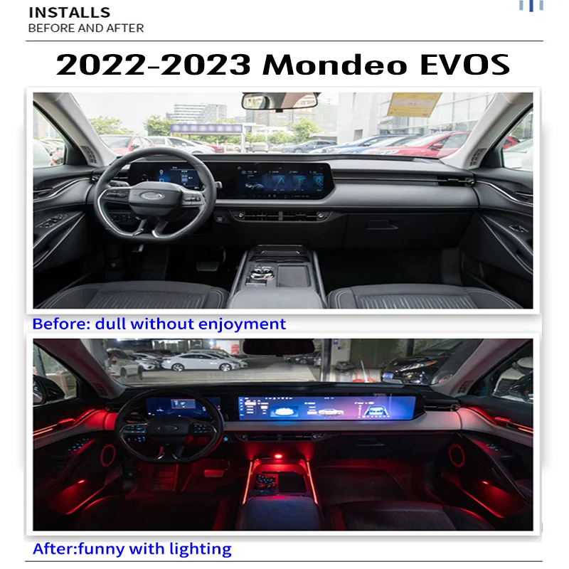 Атмосферная лампа Ouchuangbo для Mondeo Fusion MK5 EVOS 2013-2023 окружающее освещение украшение