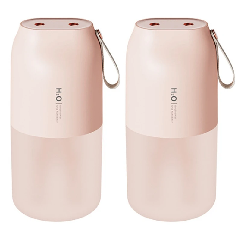 

Top Sale 2X 2 Nozzles Wireless Air Humidifier Portable Aroma Diffuser Rechargeable Humidificador Essential Oil Humidificador Pin