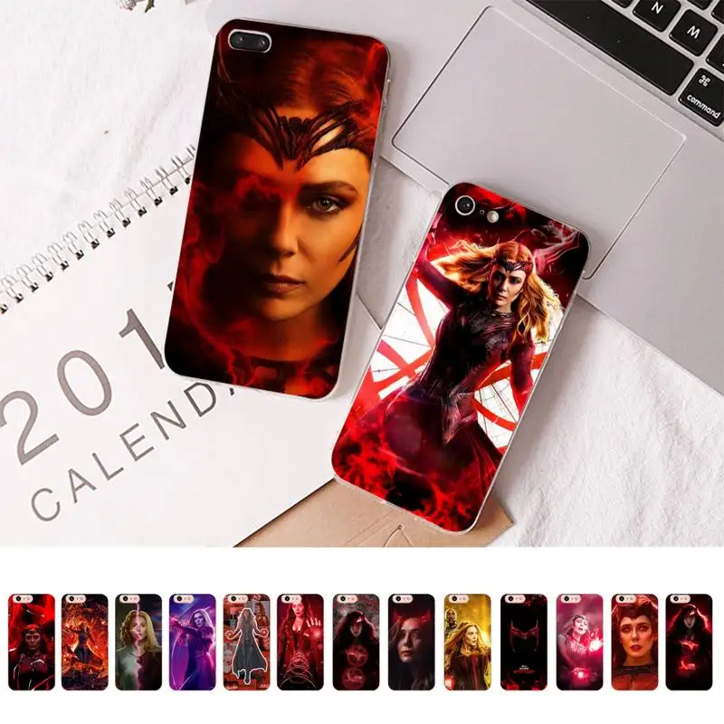 

Disney Avengers Scarlet Witch Phone Case For iPhone 8 7 6 6S Plus X SE 2020 XR XS 14 11 12 13 Mini Pro Max Mobile Case