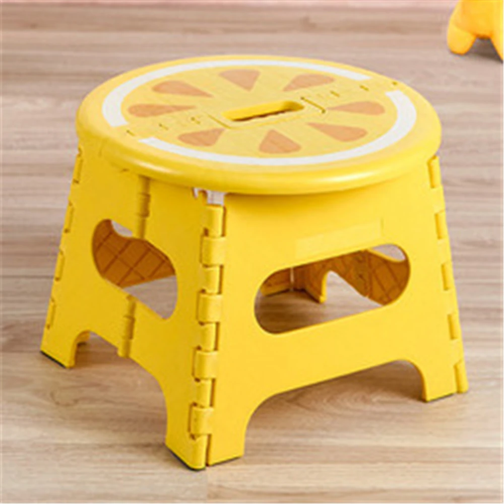 

Folding Step Stool Portable Small Chair Creative Fruit Plastic Mini Seat for Kindergarten Kids Thicken Small Bench Outdoor Stool