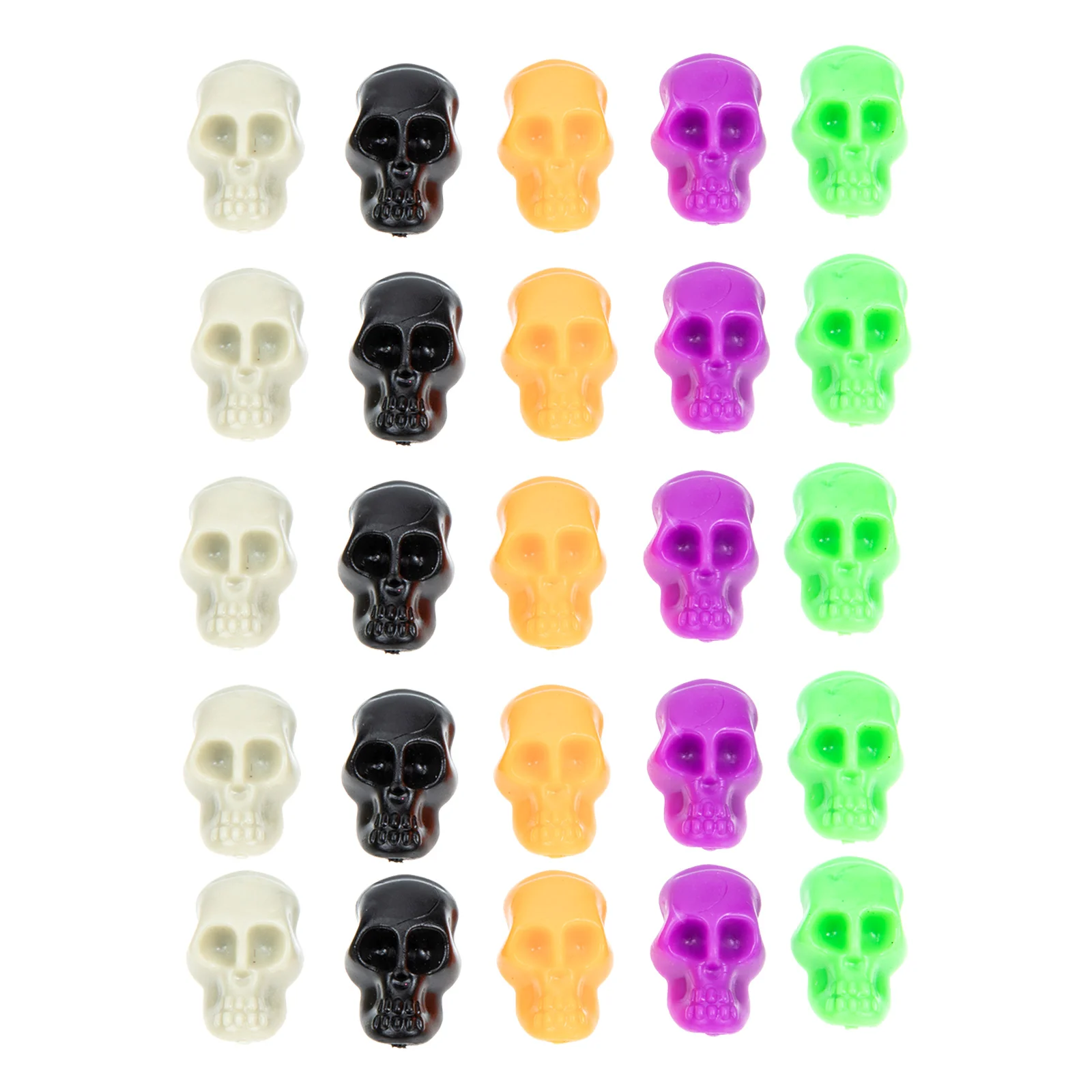 

100 Pcs Decoration Miniatures Scary Props Head Decors Plastic Small Halloween Adornments Child Fake