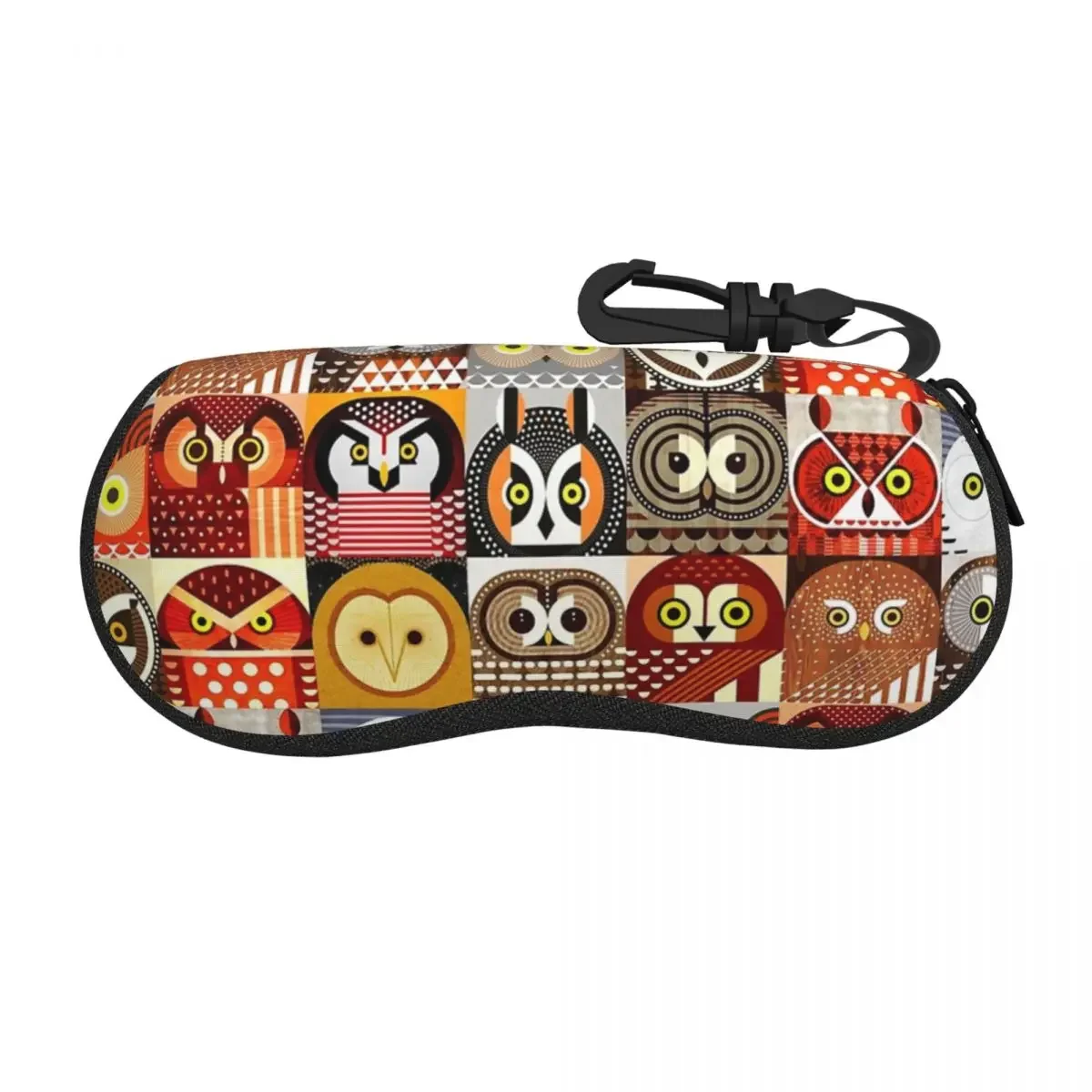 North American Owls Shell Glasses Case Portable Sunglasses Box Women Men Soft Eyeglasses Bag Pouch