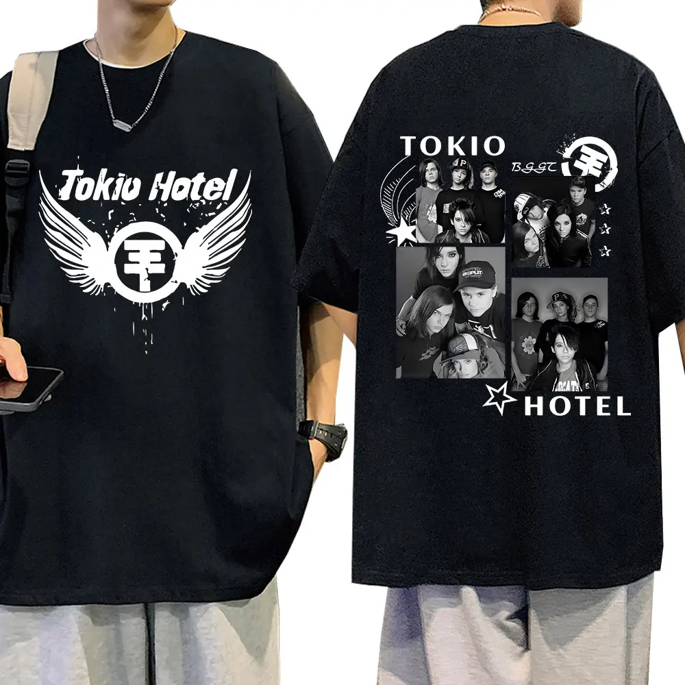 

Germany Rock Band Tokio Hotel Beyond The World Tour 2023 T-shirt Men's Fashion Casual Short Sleeve T Shirt Hip Hop Punk T-shirts