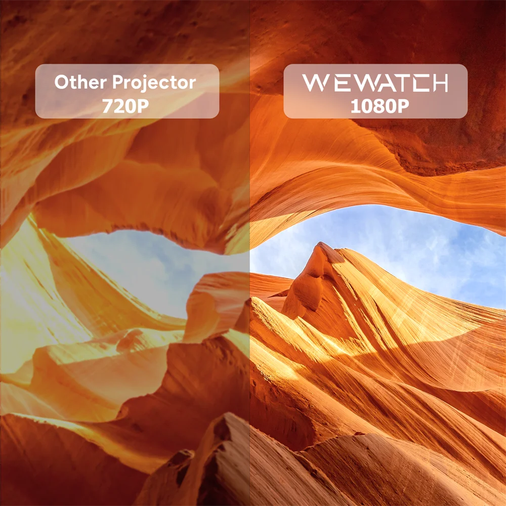 Cena WEWATCH V30 Przenośny Mini Inteligentny Projektor HD Natywny 1080P WiFi Proyector Wbudowany Głośnik Kina Domowego Wideo Projektor Dla Dzieci