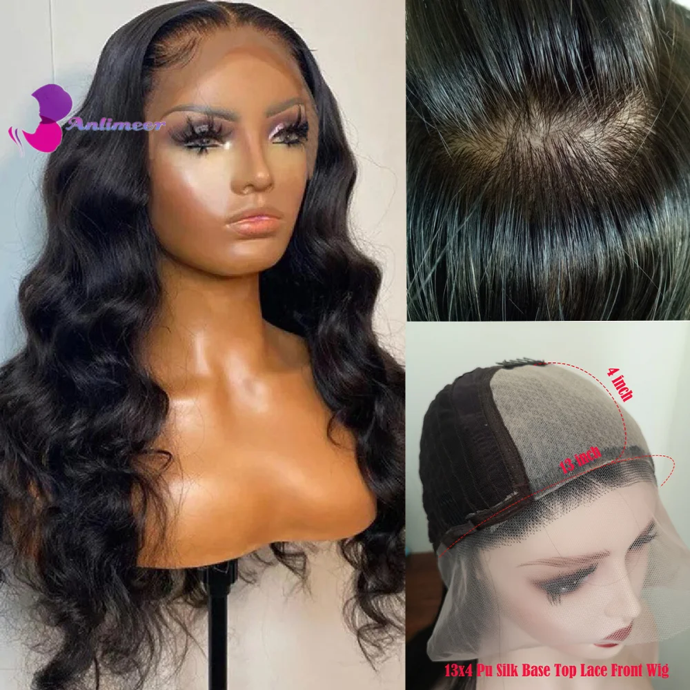 Brazilian Human Hair Glueless 13x4/13x6 Loose Body Wave 4x4 Silk Base Top Lace Front Wig Fake Scalp Wig for Black Women