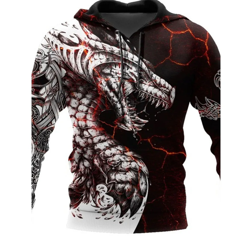 

Casual Colorblock Printed Long Sleeve Hoodie