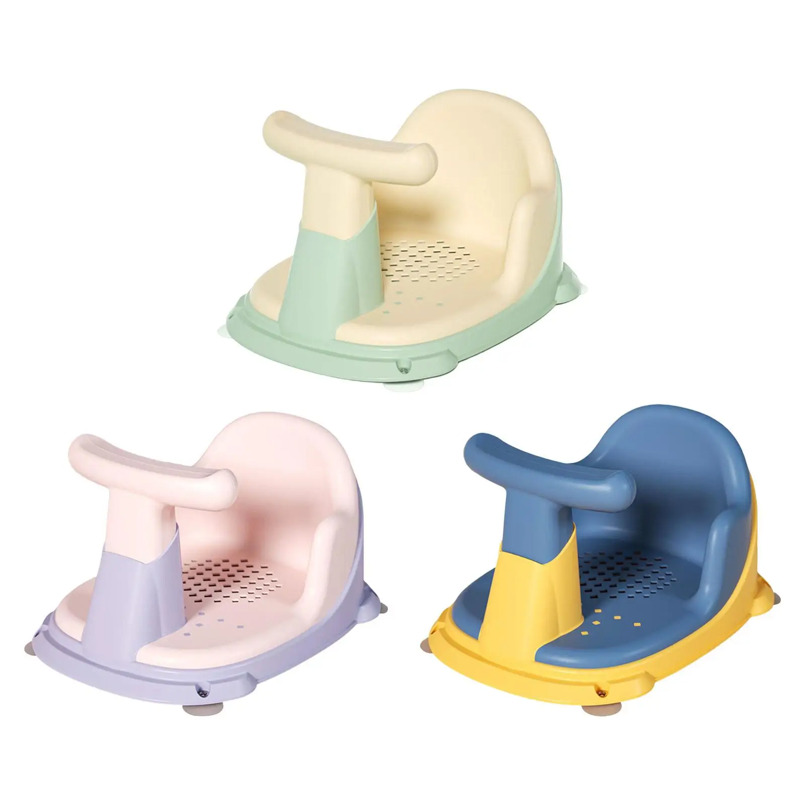 

Cute Bath Seat Sit up Bathing Chair Support with Suction Cup Non Slip for Baby Bathroom Shower Kids Girls Boys