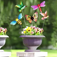 metal hummingbird stakes art sculpture outdoor iron ornament garden home living room decor wall art sculpture hanging crafts