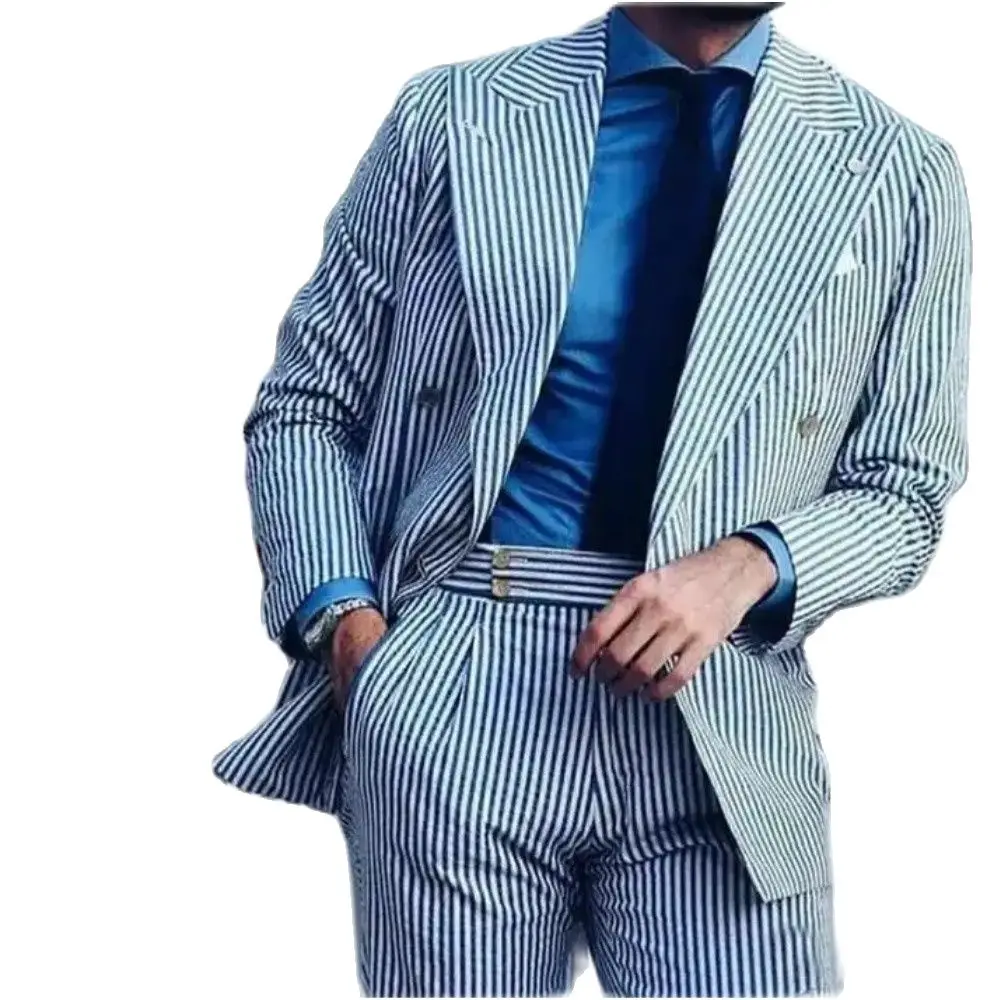 Costume Wedding Formal Tuxedos Double-breasted Party Blazer 2 Pcs