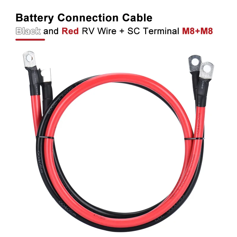 Кабель для подключения аккумулятора M6 M8 M10 RV медный Удлинительный провод 1/2/3/4/5 футов с наконечником SC кольцевой инвертор Автомобильная солнечная система энциклопедия с крутящейся шпаргалкой солнечная система