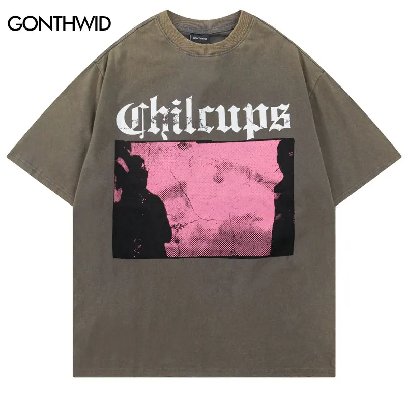 

Винтажная Футболка Y2K в стиле хип-хоп, ретро, с графическим принтом, уличная одежда, футболка в стиле Харадзюку, панк, готика, хлопковая свободная футболка 2023, модный топ