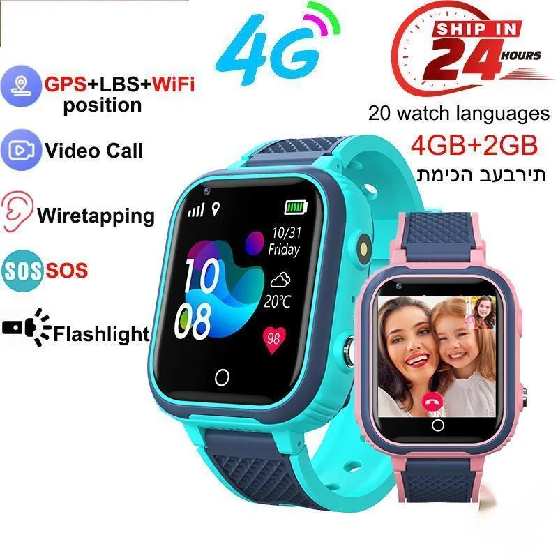 

2023 New4G Smart Watch Kids GPS WIFI Video Call SOS IP67 Waterproof Child Smartwatch Camera Monitor Tracker Location Phone Watch