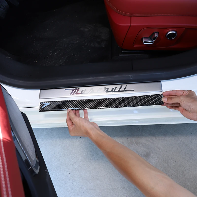 

2 шт., карбоновые накладки на пороги автомобиля для Maserati ghiдоступ III (M157) Quattroporte VI V 2013-2022