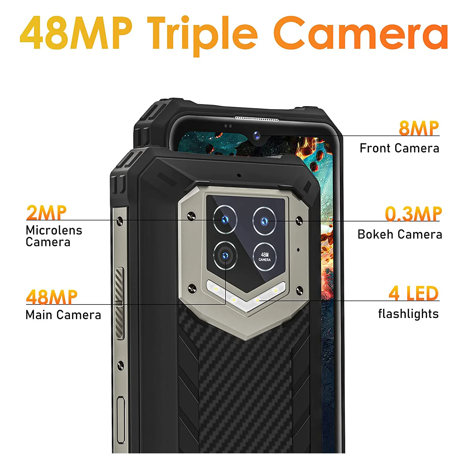 Oukikel 5G Phones Rugged Smartphones Dimensity 700 Octa Core Mobile Phones 6.5 Inch Android 11 Nfc Cellphones Shockproof